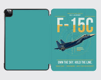Thumbnail for F-15C Eagle design on turquoise ipad tablet case
