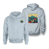 Thumbnail for VINTAGE G4453 - The Veteran's Last Walkaround - Double-Side Hoodie design on lightblue double side