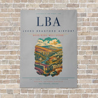 Thumbnail for Leeds Bradford Airport LBA vertical canvas print - no frame - light gray background