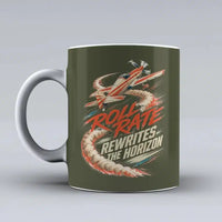 Thumbnail for 677 - Roll Rate Rewrites The Horizon - Mug design on green army signal