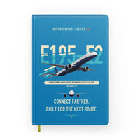 Thumbnail for Embraer E195-E2 design on turquoise notebook