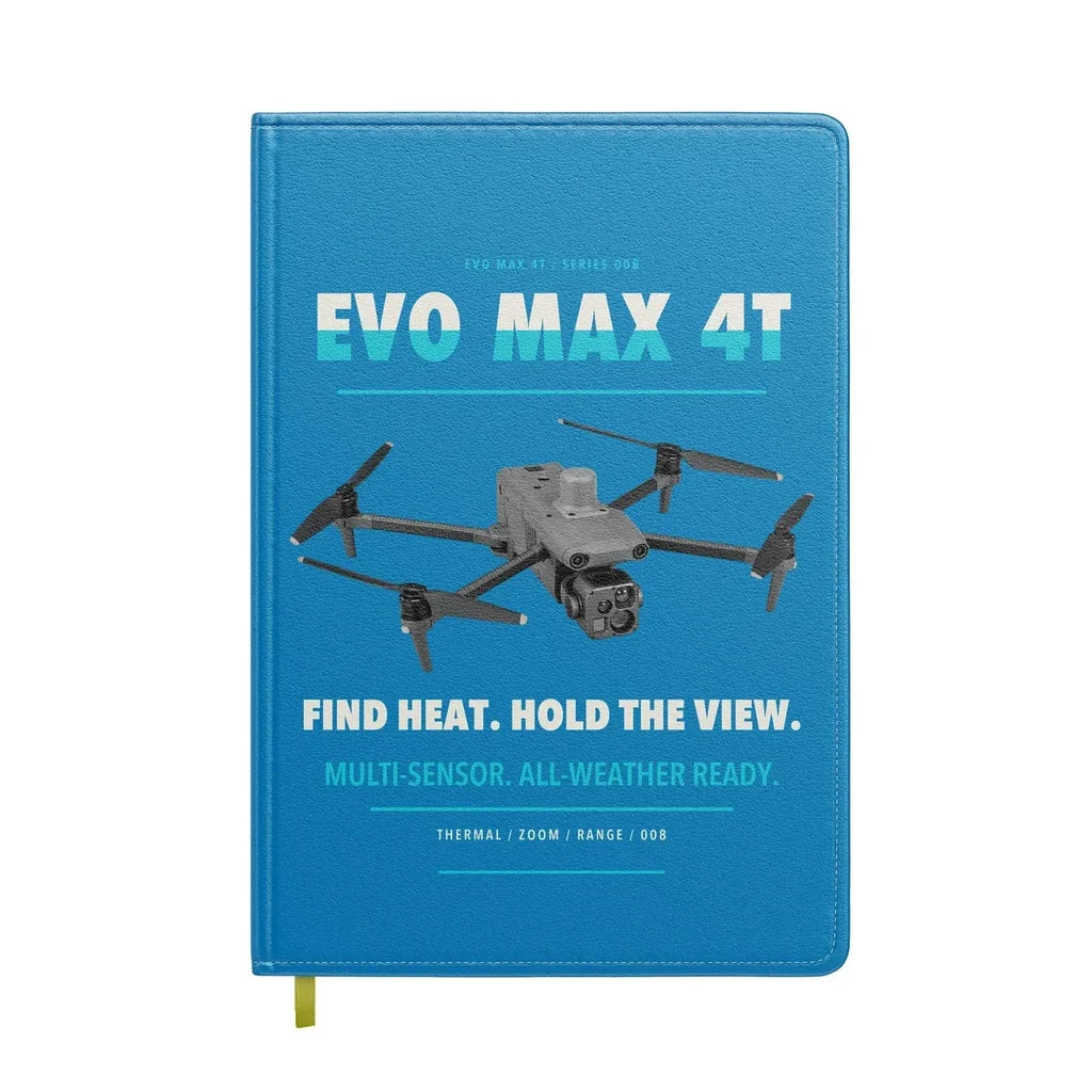 Autel EVO Max 4T design on turquoise notebook