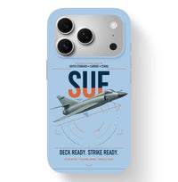 Thumbnail for Dassault Super Étendard design on light blue magsafe iphone case, for iPhone 17 Pro