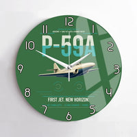 Thumbnail for P-59A Airacomet design on green no frame wall clock