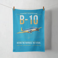 Thumbnail for Martin B-10 design on turquoise towel
