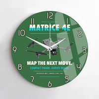 Thumbnail for DJI Matrice 4E design on green no frame wall clock