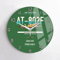 Thumbnail for Air Tractor AT-802F design on green no frame wall clock