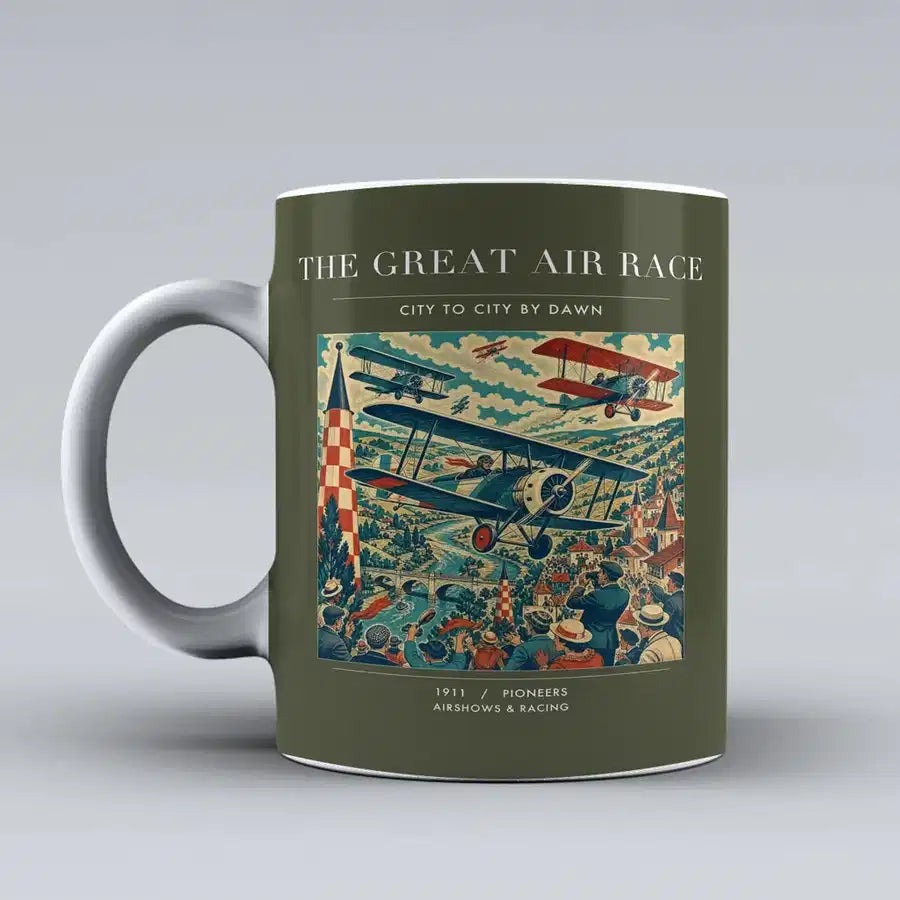 VINTAGE G4003 - The Great Air Race - Ceramic Mug design on greenarmy
