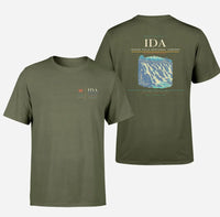 Thumbnail for Idaho Falls Regional Airport (IDA) design printed on green army double-side t-shirt