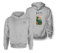 Thumbnail for Kuopio Airport (KUO) design on light gray double-side hoodie