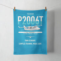 Thumbnail for Tecnam P2006T design on turquoise towel