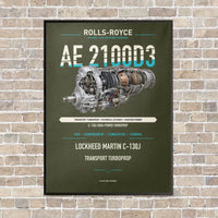 Thumbnail for AE 2100D3 vertical canvas print - framed - green army background
