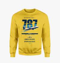 Thumbnail for Boeing 787-10 Dreamliner design on yellow sweatshirt