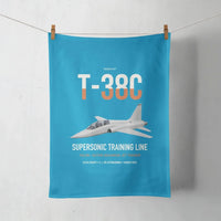 Thumbnail for T-38C Talon design on turquoise towel