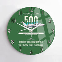 Thumbnail for Cessna Citation 500 - Citation I design on green no frame wall clock
