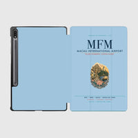 Thumbnail for Macau International Airport (MFM) design on light blue samsung tablet tablet case