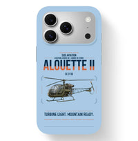 Thumbnail for Sud Aviation SE 3130 Alouette II design on light blue magsafe iphone case, for iPhone 17 Pro
