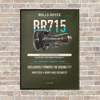 Thumbnail for BR715 vertical canvas print - framed - green army background