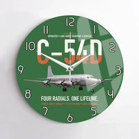 Thumbnail for C-54D Skymaster design on green no frame wall clock