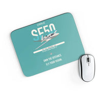 Thumbnail for Cirrus Vision Jet G2+ design on turquoise rectangle mouse pad