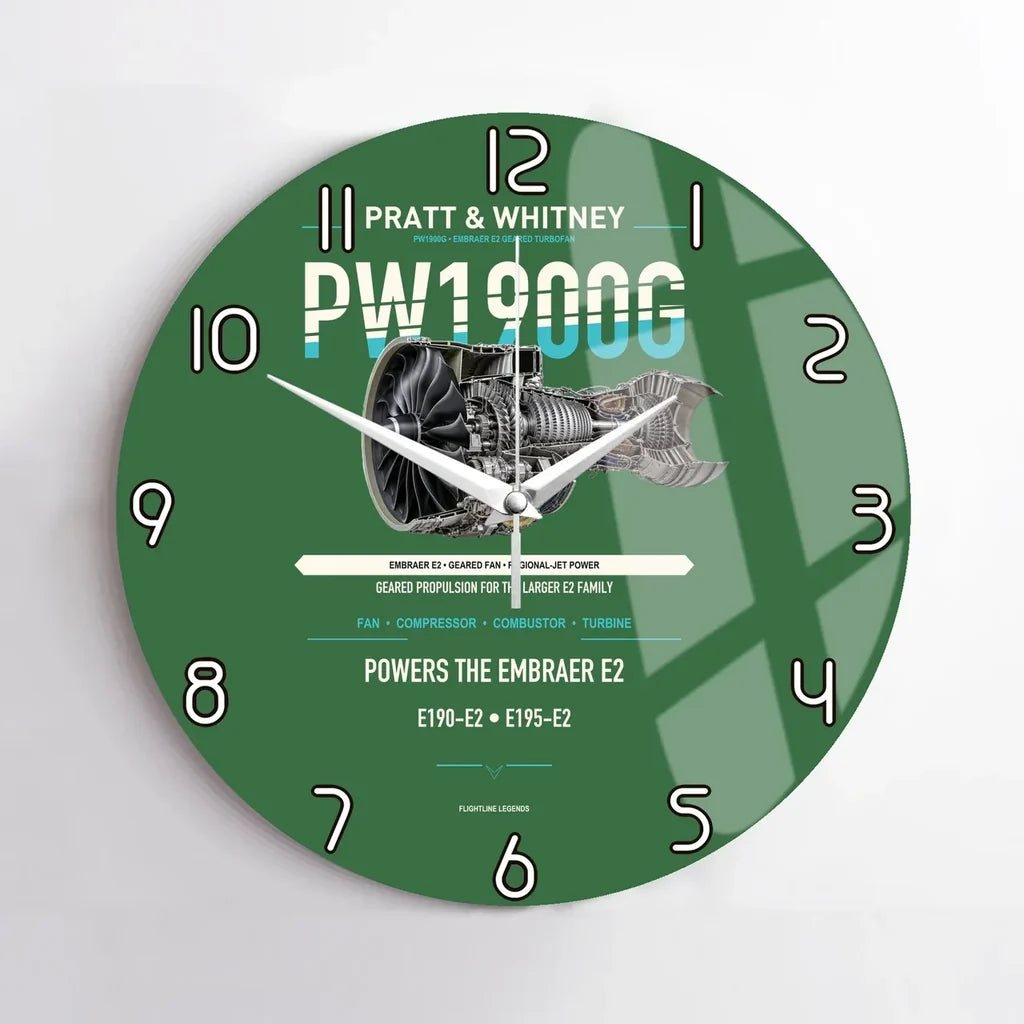 PW1900G design on green no frame wall clock