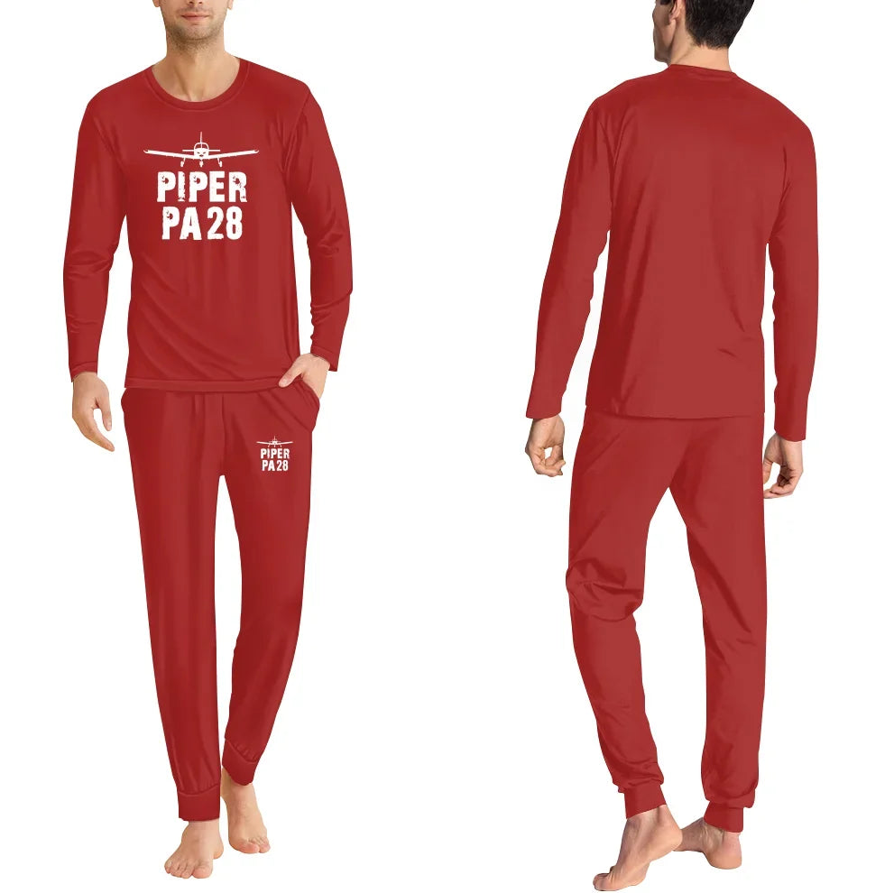 Piper PA28 & Plane men pajamas - Red