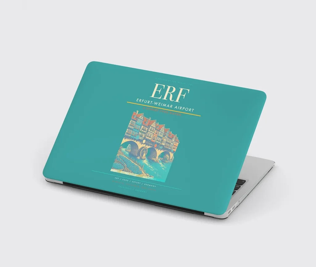 Erfurt-Weimar Airport (ERF) design on turquoise MacBook case