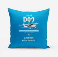 Thumbnail for Tecnam P92 Echo MkII design on turquoise pillow