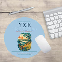 Thumbnail for Saskatoon John G. Diefenbaker International Airport (YXE) design on light blue round mouse pad