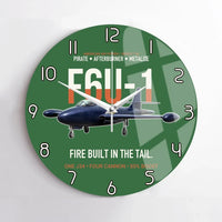 Thumbnail for F6U-1 Pirate Fire Built in the Tail design on green no frame wall clock