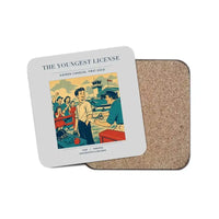 Thumbnail for The Youngest License - Designed Coasters design on light gray 1-piece