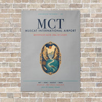 Thumbnail for Muscat International Airport MCT vertical canvas print - no frame - light gray background