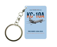 Thumbnail for KC-10A EXTENDER design on light blue designed key chain, double-side print