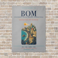 Thumbnail for Chhatrapati Shivaji Maharaj International Airport Mumbai BOM vertical canvas print - no frame - light gray background