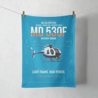 Thumbnail for MD Helicopters MD 530F design on turquoise towel