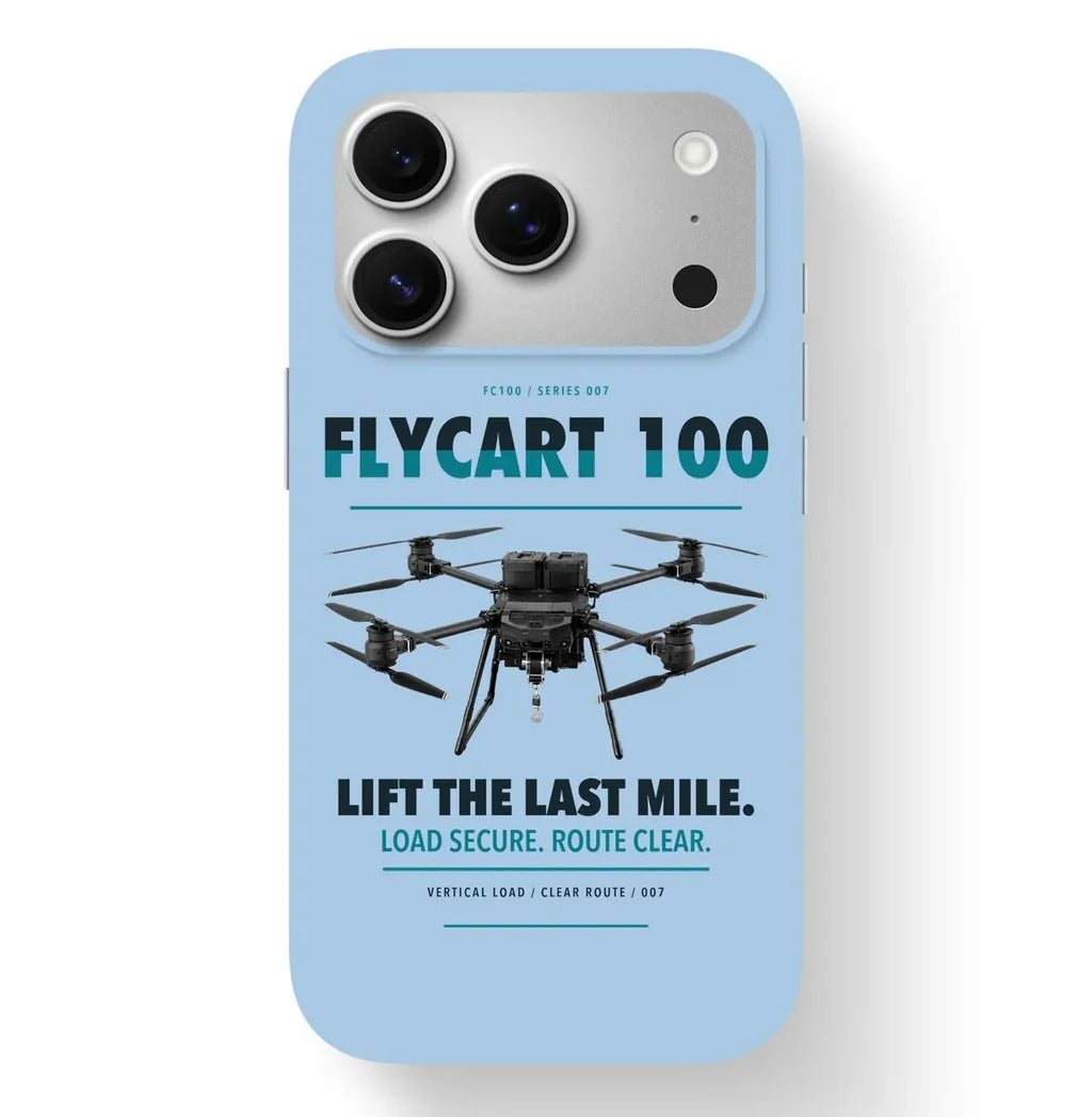 DJI FlyCart 100 Case design on light blue iphone case