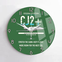 Thumbnail for Cessna Citation CJ2+ design on green no frame wall clock