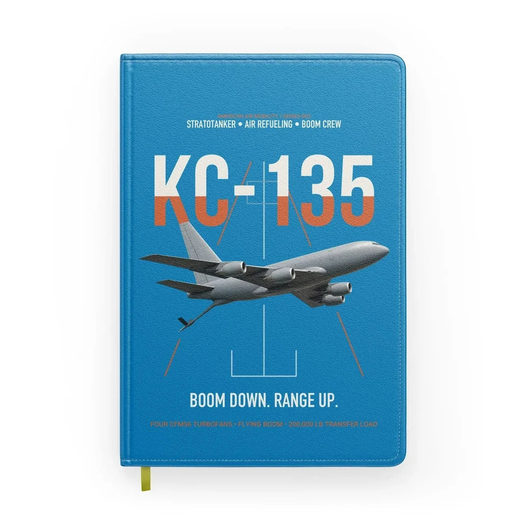 KC-135 STRATOTANKER design on turquoise notebook