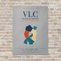 Thumbnail for Valencia Airport VLC vertical canvas print - no frame - light gray background