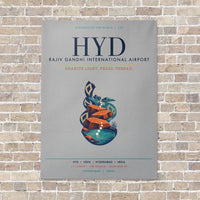 Thumbnail for Rajiv Gandhi International Airport Hyderabad HYD vertical canvas print - no frame - light gray background