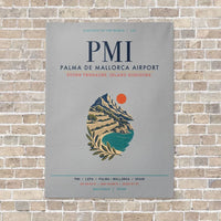 Thumbnail for Palma de Mallorca Airport PMI vertical canvas print - no frame - light gray background