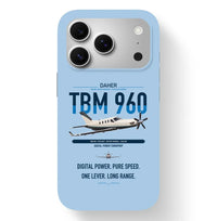 Thumbnail for Daher TBM 960 design on light blue magsafe iphone case, for iPhone 17 Pro