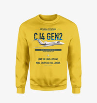 Thumbnail for Cessna Citation CJ4 Gen2 design on yellow sweatshirt