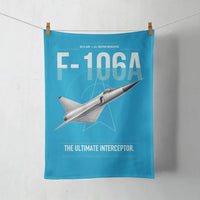 Thumbnail for F-106A Delta Dart design on turquoise towel