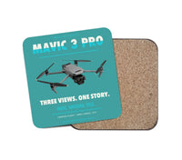 Thumbnail for DJI Mavic 3 Pro design on turquoise 1 piece coaster