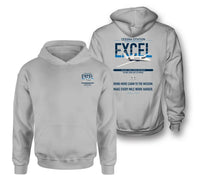 Thumbnail for Cessna Citation Excel design on light gray double-side hoodie, double-side print