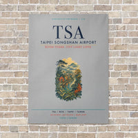 Thumbnail for Taipei Songshan Airport TSA vertical canvas print - no frame - light gray background