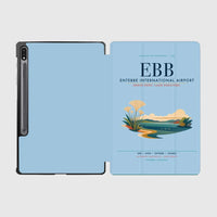 Thumbnail for Entebbe International Airport (EBB) design on light blue samsung tablet tablet case