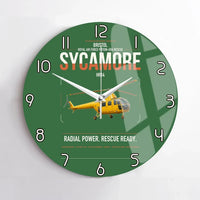 Thumbnail for Bristol Sycamore HR14 design on green no frame wall clock