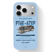 Thumbnail for PT6E-67XP Case design on light blue iphone case
